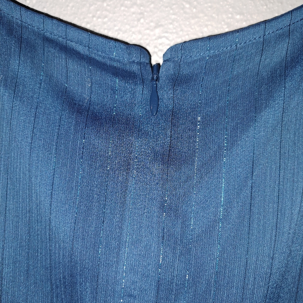 NWT Point Sur Faux-wrap Dress In Lurex Crinkle Chiffon - Picture 7 of 9